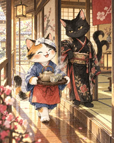 Picture Scroll: "Footsteps Linger on the Tatami"