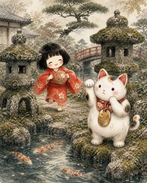 絵巻「座敷の足音」
